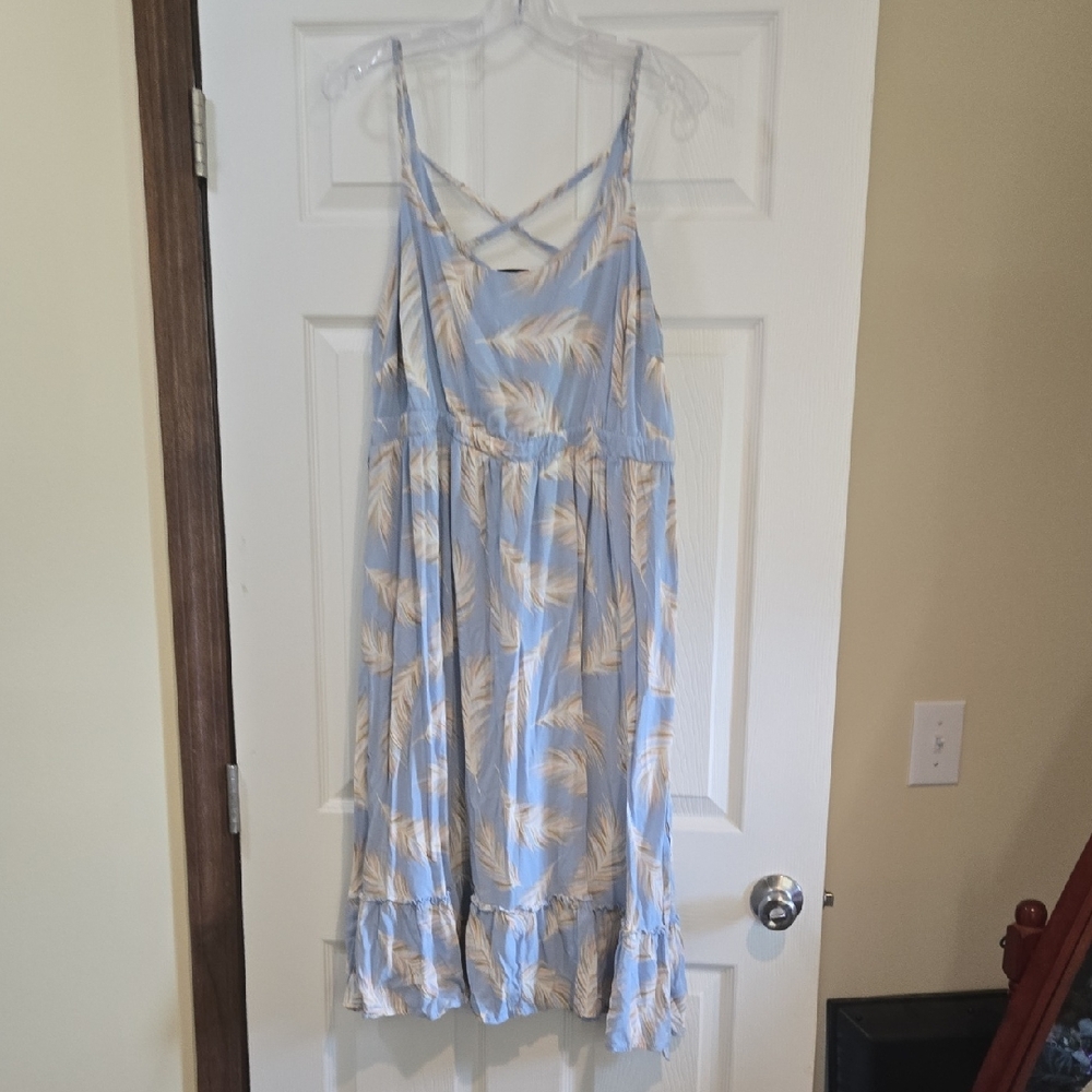 Torrid Size 1 Blue Feather Pattern Dress